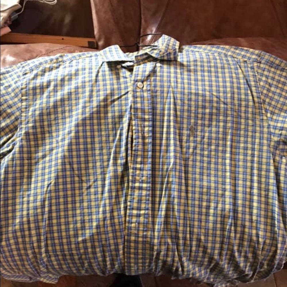Short sleeve polo button down